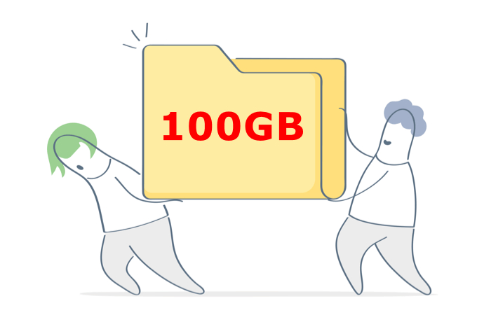 How can I send big size files to someone ? (without third-party cloud services)